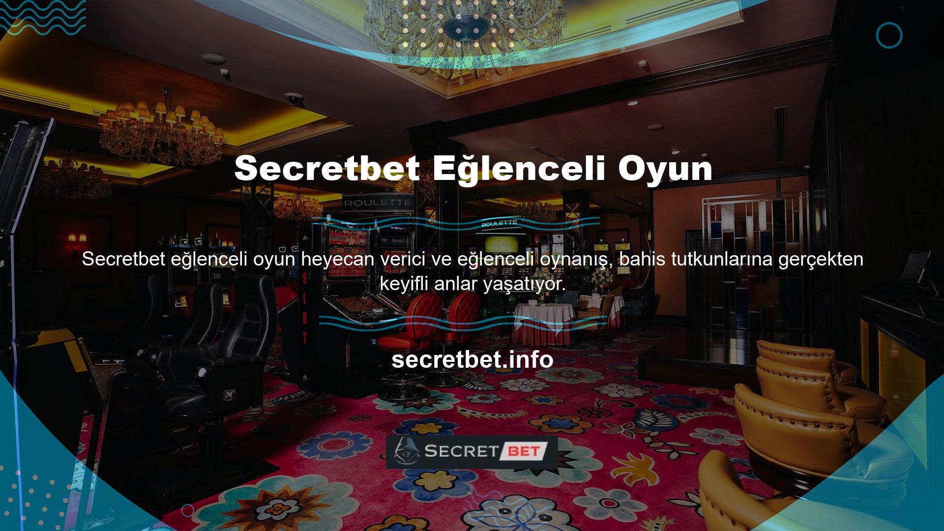 Bu web sitesinde Secretbet üyeliği açabilir ve Secretbet üye oyunları serisine katılabilir ve çeşitli oyunlara bahis oynayabilirsiniz